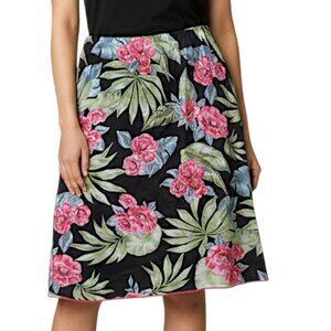 Nine & Company Tropical Floral A-Line Skirt Women's Size 8 Petite